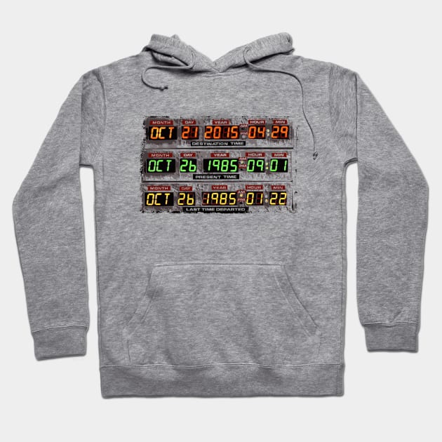Back to the Future - Timetable Hoodie by olivergraham